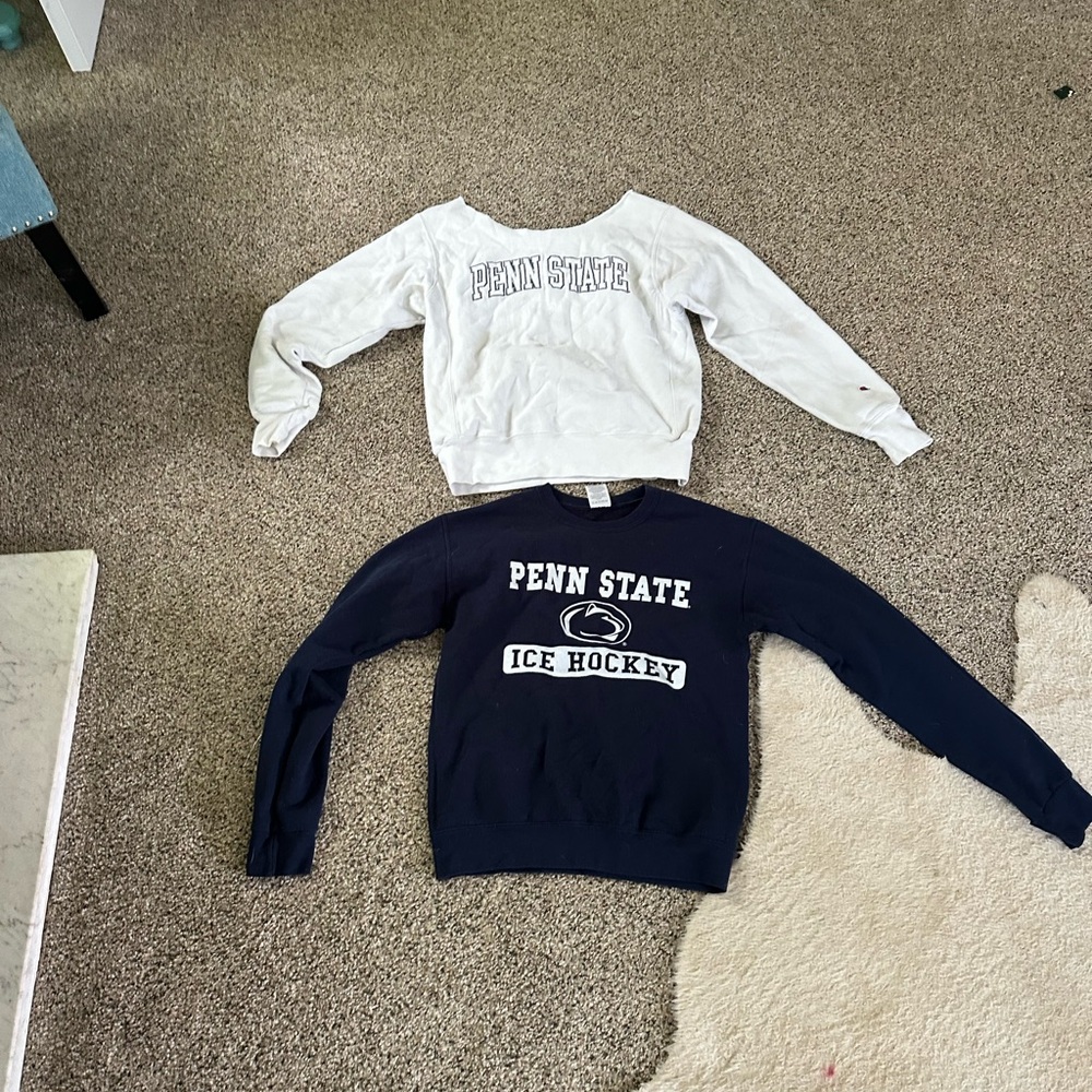 Penn State Sweatshirts - White and Navy